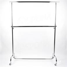 Štender 1003D dvojitý, výška 130-203 cm, šírka 150-210 cm, malé kovové kolieska