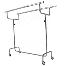 Štender 1005C dvojitý, výška 125-230 cm, šírka 150-210 cm, kovové kolieska