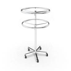 Štender 1016B kruhový dvojitý, priemer 100 cm, výška 125-200 cm, malé kovové kolieska