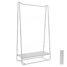 Štender SVEDESE B, šírka 105 cm, výška 183 cm, vrátane držiaku police, biely