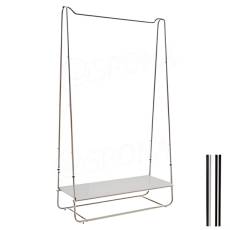 Štender SVEDESE B, šírka 105 cm, výška 183 cm, vrátane držiaku police, chróm