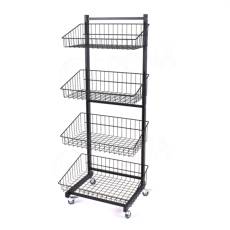 Stojan so 4 košmi jednostranný, kovový, čierny