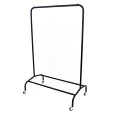 Štender EOS01B, výška 155 cm, šírka 100 cm, malé kovové kolieska, čierny