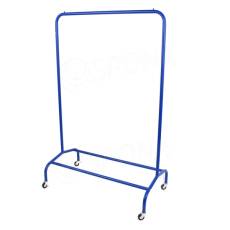 Štender EOS01B, výška 155 cm, šírka 100 cm, malé kovové kolieska, modrý