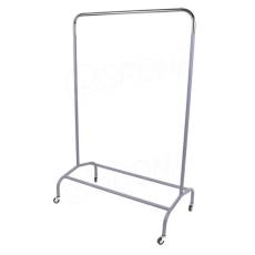 Štender EOS01B, výška 155 cm, šírka 100 cm, malé kovové kolieska, šedý