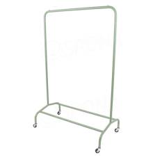 Štender EOS01B, výška 155 cm, šírka 100 cm, malé kovové kolieska, zelený