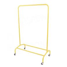 Štender EOS01B, výška 155 cm, šírka 100 cm, malé kovové kolieska, žltý