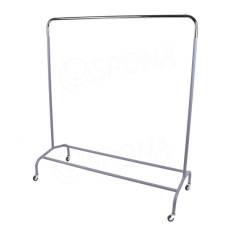 Štender EOS01C, výška 155 cm, šírka 140 cm, malé kovové kolieska, šedý