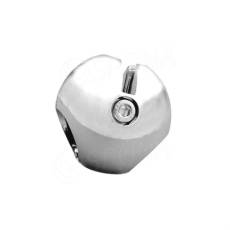 BLOCK 25, spojka trojcestná na sklo, chróm