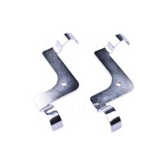 BLOCK 25, rohová podložka poličiek na stred (2 ks), chróm