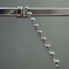 VARIANT vodopád úzky, 9 guľôčok, dĺžka 400 mm, sklon 15°, chróm