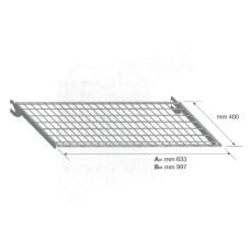 VARIANT polica drôtená, 663 x 400 mm, chróm