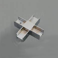 PRIMO 25, spojka štvorcestná plochá stredová, chróm