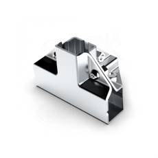 PRIMO 25, spojka vonkajšia štvorcestná rohová, chróm