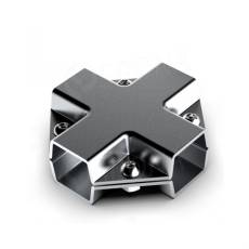 PRIMO 25, spojka vonkajšia štvorcestná plochá stredová, chróm