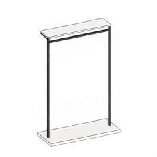 CUADRO, KIT 02A, 1000 x 1460 x 400 mm, antracit, biele police