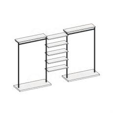 CUADRO, KIT 04A, 2540 x 1800 x 400 mm, antracit, biele police