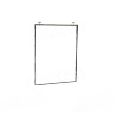 CUADRO, 9636B pojazdný rám 942 x 1180 mm, s úchytkami do koľajnice, chróm