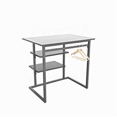 TRIPLO, 9381B KIT stolík s policami, 90 x 60 cm, výška 90 cm, matná šedá