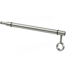 SLOTTY 30, držiak sklenenej police s úchytom na vešiakovú tyč, 360 mm, satin