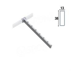 ARKSYS, vodopád na profil 38 x 13 mm, 7 kolíčkov, dĺžka 400 mm, satin