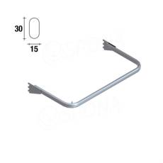 ARKSYS, U-rampa 900 x 340 mm, oválna, satin