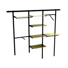 SUSPANCE, nástenná zostava 2673, s príslušenstvom, čierna (bez políc)