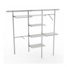 SUSPANCE, nástenná zostava 2673, s príslušenstvom, chróm (bez políc)