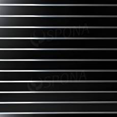 SLAT drážkový panel terminal 120 x 120 cm, 11 drážok, rozstup 10 cm, bez insertov, čierny