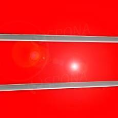 SLAT drážkový panel terminal 240 x 120 cm, 11 drážok, rozstup 10 cm, bez insertov, vysoký lesk červený