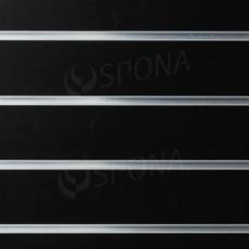 SLAT drážkový panel 240 x 120 cm, 11 drážok, rozstup 10 cm, bez insertov, čierny