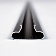 SLAT insert / lišta do drážky, profil T, hliník 0,85 mm, dĺžka 120 cm, zaguľatený, čierny
