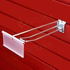 SLAT háčik EURO, dvojitý háčik s hrazdou a cenovkovým vreckom, dĺžka 100 mm, pozink