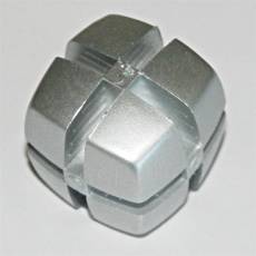 Kocka KUBIK 25 mm, pre sklo 4 mm, hliník