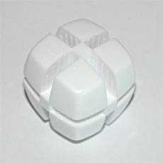 Kocka KUBIK 25 mm, pre sklo 4 mm, biela