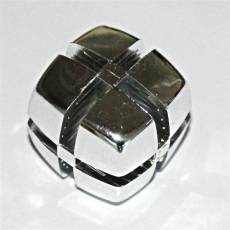 Kocka KUBIK 25 mm, pre sklo 4 mm, pochrómovaná