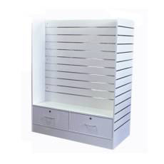 Gondola BOX H, obojstranný SLAT, 120 x 155 cm, 2 šuplíky, biela