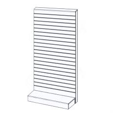 Gondola typ L, SLAT FIX panel, 120 x 50 x 240 cm, biela