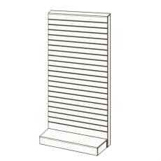 Gondola typ L, SLAT panel, 120x50x240 cm, biela teplá