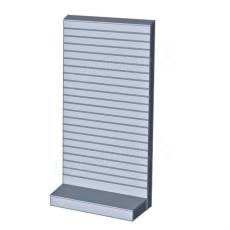 Gondola typ L, SLAT panel, 120 x 50 x 240 cm, strieborná