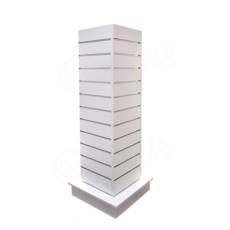 Gondola otočná O 46/12, boky 32 cm, výška 135 cm, hranatá základňa, biela