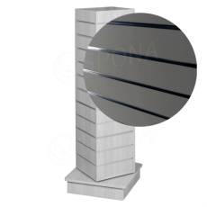 Gondola otočná O 46/12, boky 32 cm, výška 135 cm, zaoblená základňa, strieborná