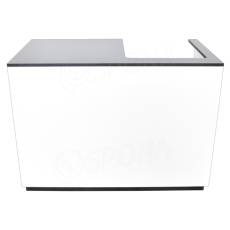 Pult BOX komplet pokladničný 122 x 93 x 65 cm, pokladňa vľavo, biele + čierne LTD
