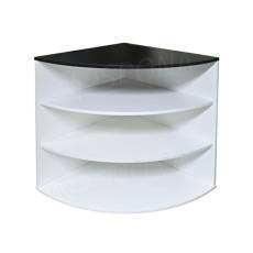 Pult BOX komplet rohový 65 x 93 x 65 cm, biele + čierne LTD