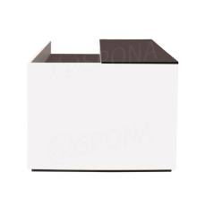 Pult BASIC 70 komplet pokladničný 98 x 93 x 71 cm, pravý, biele + čierne LTD