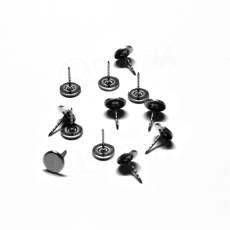 Bezpečnostný pin kovový, plochý vrúbkovaný, 16 mm