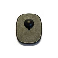 Plastová bezpečnostná etiketa TOP 8,2 MHz, s pinom, 53 x 42 mm, čierna, 1 ks