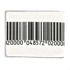 Papierové bezpečnostné etikety s čiarovým kódom, 30 x 40 mm, 8,2 MHz, 1000 ks